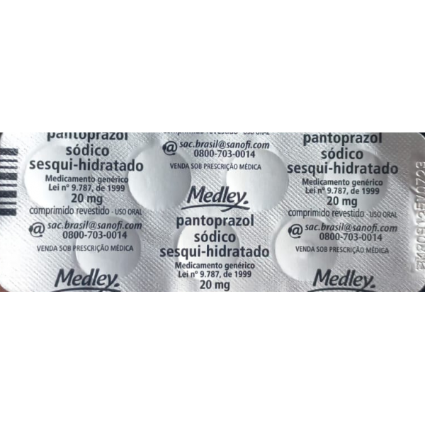 Pantoprazol Sódico Sesqui-Hidratado 20mg - 21 Comprimidos